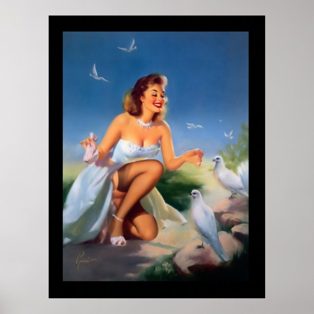 Pin-Up Girl Vintage affisch (Framsidan)