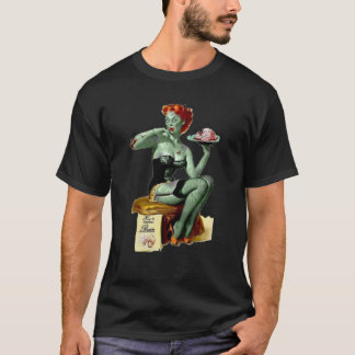 Pin Up Girl Zombie Halloween T Shirt