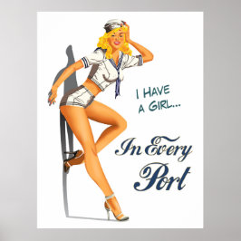 Pin-up Sailor Girl Poster
