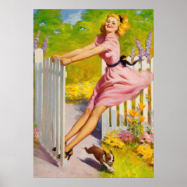 Pin-up-uppspelningstid med Hund Poster