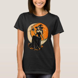 Pin-Up Witch - Vintage Halloween T Shirt