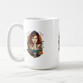pin up women halloween ocean kaffemugg