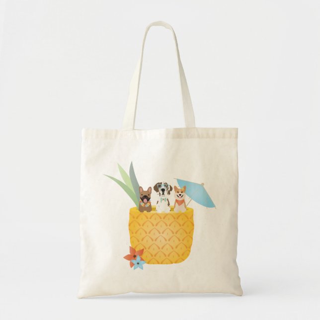 Pina Colada Ananas Hundar Tygkasse (Framsidan)