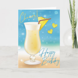 Pina Colada Cheers Grattis på födelsedagen Card Kort