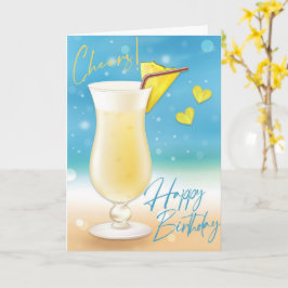 Pina Colada Cheers Grattis på födelsedagen Card Kort