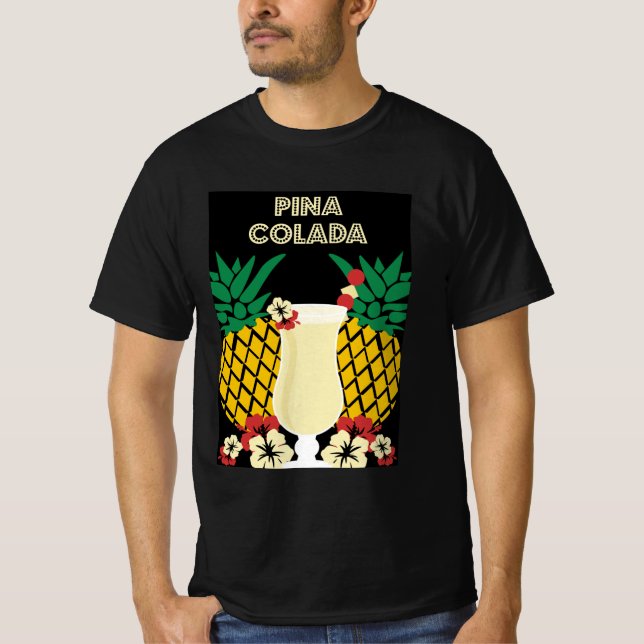 Piña Colada Cocktail Drink Gifts T-Shirt (Framsida)