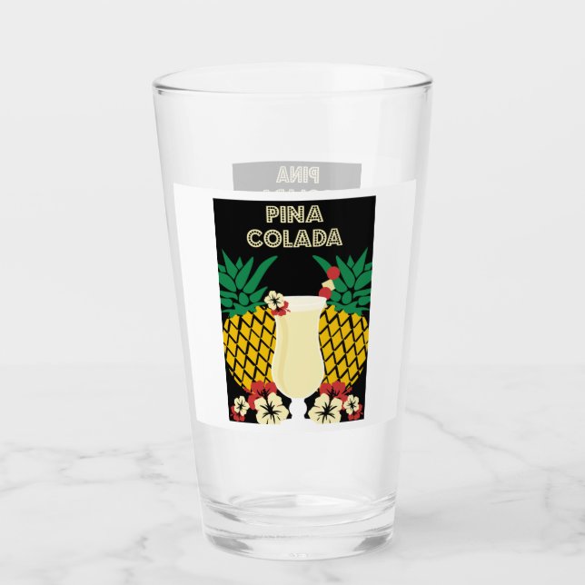 Piña Colada Cocktail Drink Glaskopp (Framsida)