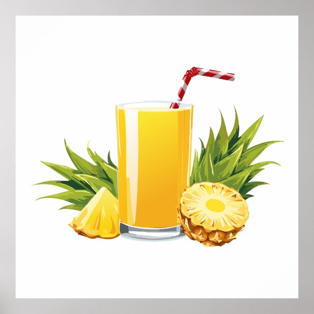 Pina Colada-cocktail Poster (Framsidan)