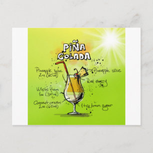 Pina Colada Cocktailrecept Vykort
