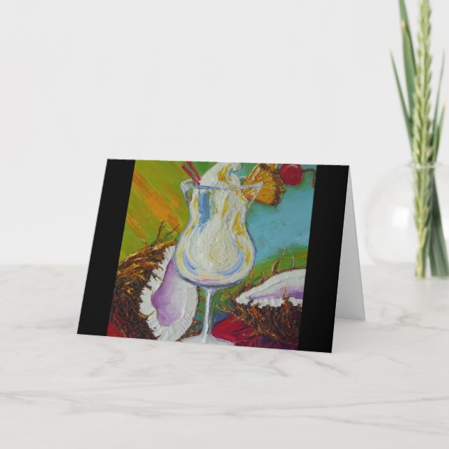 Piña Colada & Coconut Birthday Card Kort (Framsida)