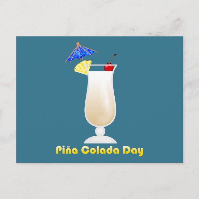 Piña Colada Day Vykort (Framsida)