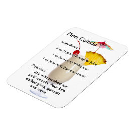 Pina Colada Drink Recipe Magnet