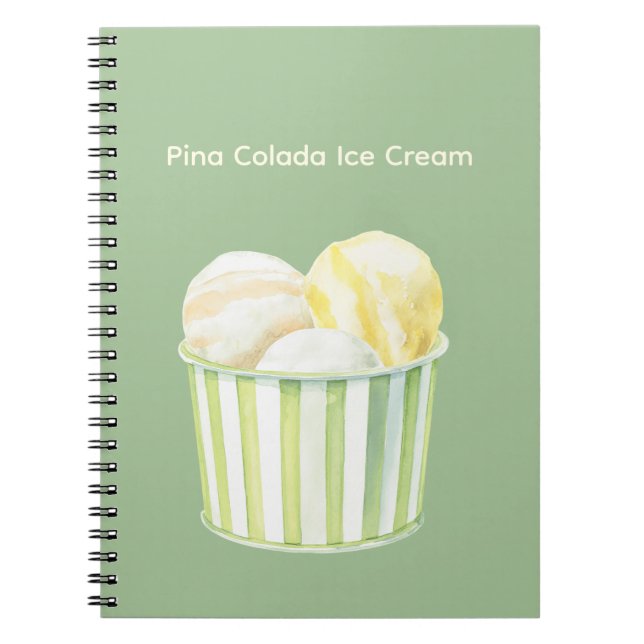 Pina Colada-glass Anteckningsbok (Framsidan)