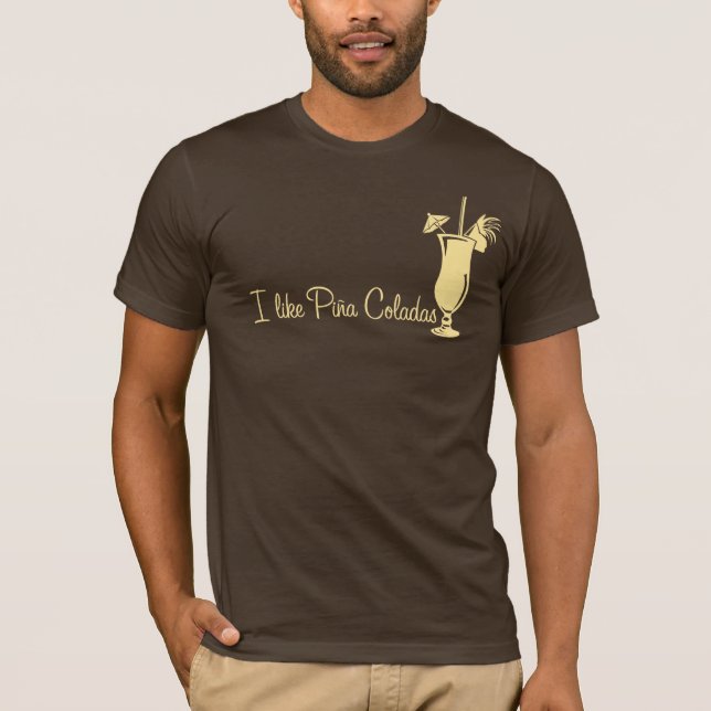 Pina Colada manar skjorta T-shirt (Framsida)