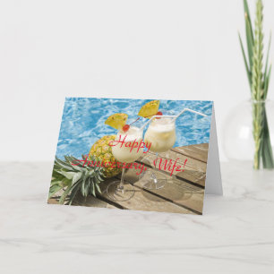 Piña colada panas-årsdag kort