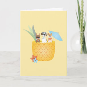 Pina Colada Pineapple Hundar Kort