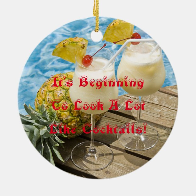 piña colada pineapple julgransprydnad keramik (Baksidan)