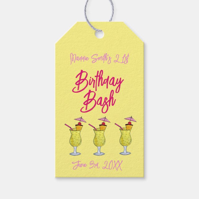 Piña Colada Puerto Rican Pineapple Cocktail Party Presentetikett (Framsidan)