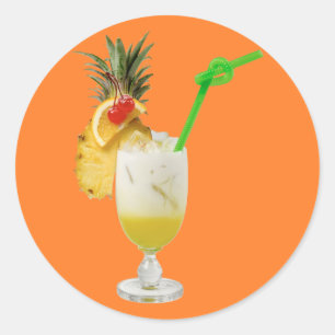 Pina Colada Runt Klistermärke