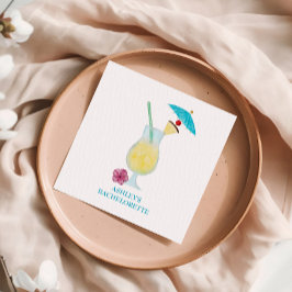 Piña Colada Tropical Bröllop Bachelorette Pappersservett