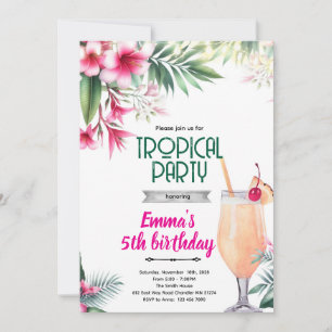 Piña Colada tropisk fest inbjudan