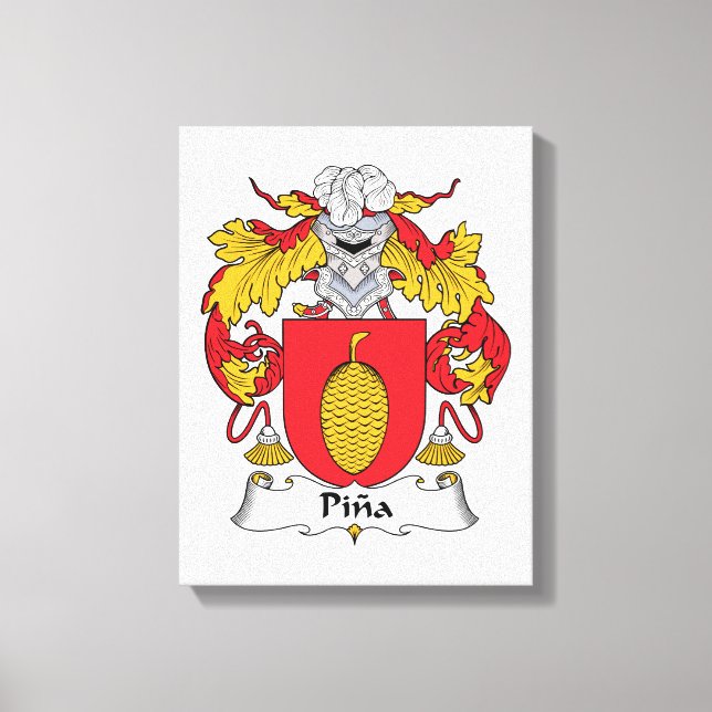 Pina Family Crest Canvastryck (Framsida)