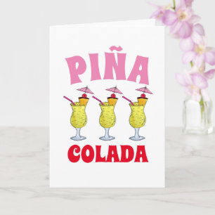 Pina Piña Colada Puerto Rican Pineapple Cocktail Kort