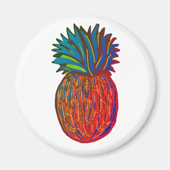 Pinaapple Standard, 24-tums cirkelmagnet Magnet (Framsidan)