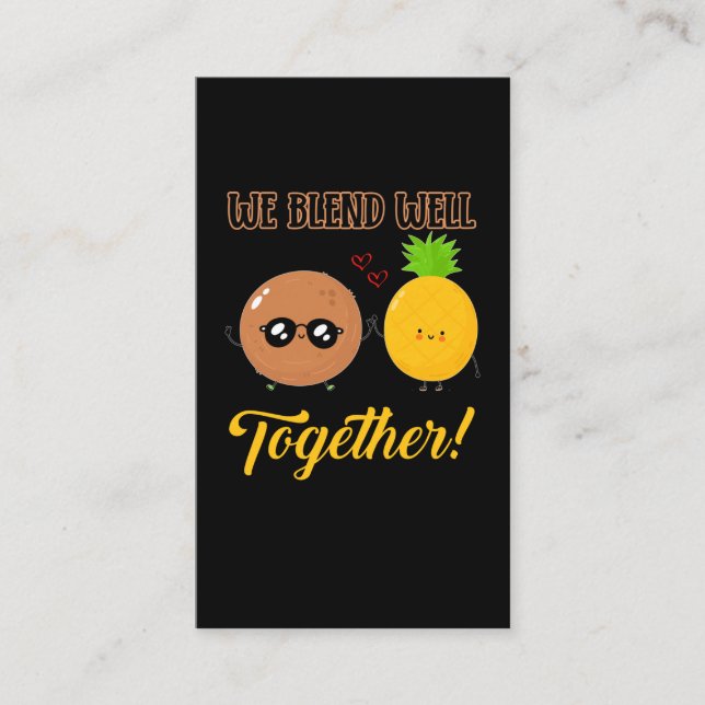 Pinacoloda Cocktail Pineapple Coconut Hawaii Visitkort (Framsida)