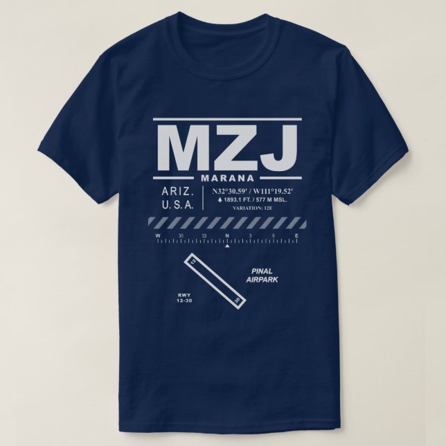 Pinal Airpark MZJ T-Shirt (Design framsida)
