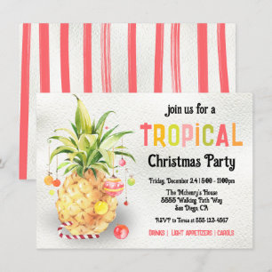Pinapple Tropical jul Party Inbjudningar