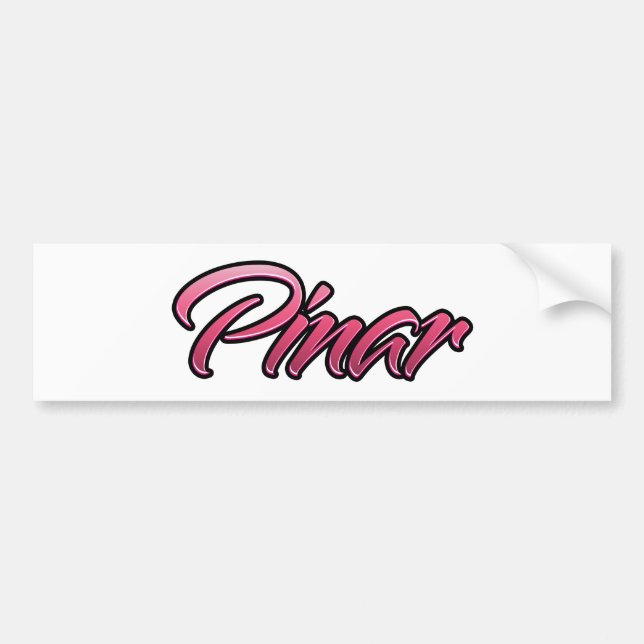 Pinar faded rosa Aufkleber Sticker Bildekal (Framsidan)