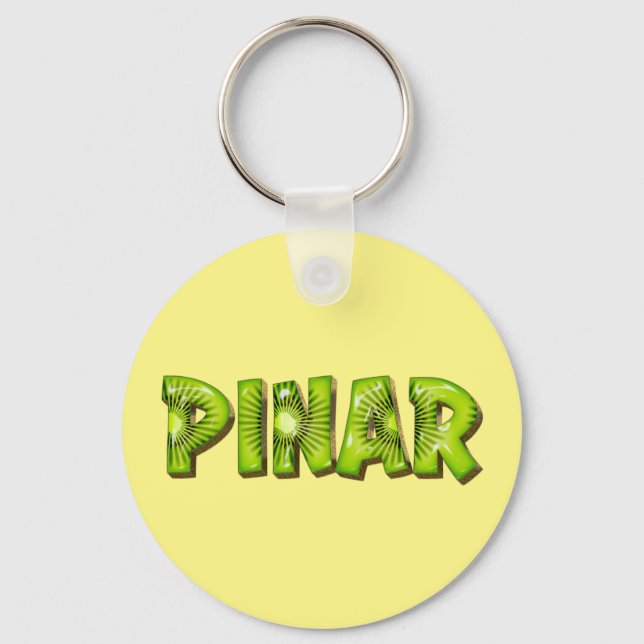 Pinar Name Kiwi Design Schlüsselanhänger Nyckelring (Framsida)