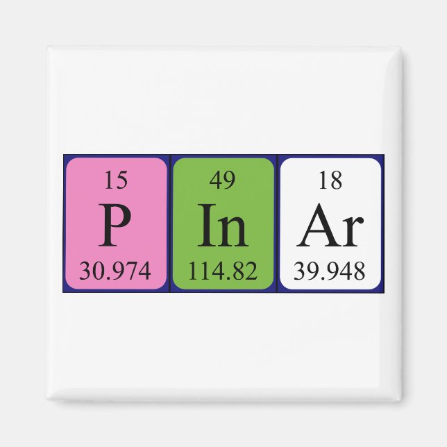 Pinar Periodisk magnet bord namn (Framsidan)
