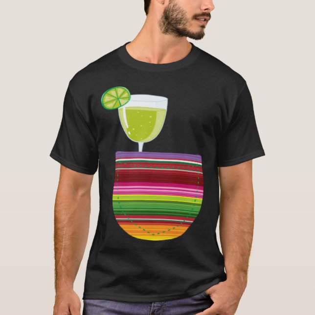 Pinata Blanket Mexican margaritha lottery Pocket T Shirt (Framsida)