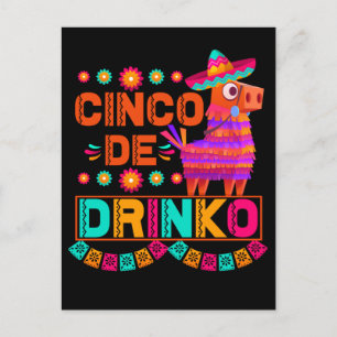 Pinata Cinco De Mayo Firande Drickande Vykort
