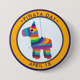Pinata Day, tecknad donkey piñata Knapp