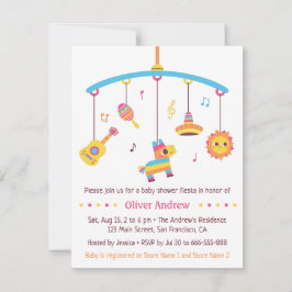 Pinata mexikanska vagga leksaker fiesta baby showe inbjudningar