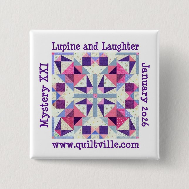 Pinback Button for Lupine and Laughter Knapp (Framsida)