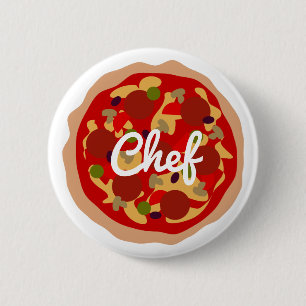 Pinback för Pizzakockrundan knäppas det kända Knapp