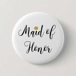 Pinback-knapp för Elegant för maid of honor Möhipp Knapp