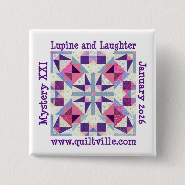 Pinbacksknapp för Lupine och Laughter Knapp (Framsida)