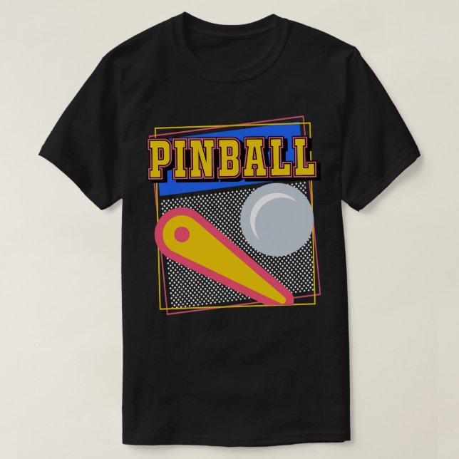 Pinball 80s t shirt (Design framsida)