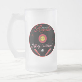Pinball Arcade Drinkware Frosted Beer Glass Mugg