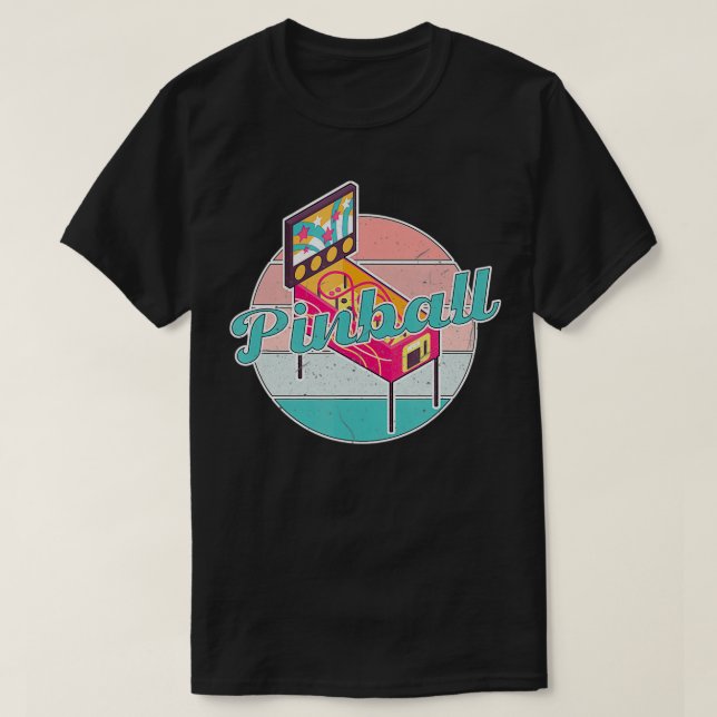 Pinball Boll sätter in Mynt-spel över uppspelninge T Shirt (Design framsida)
