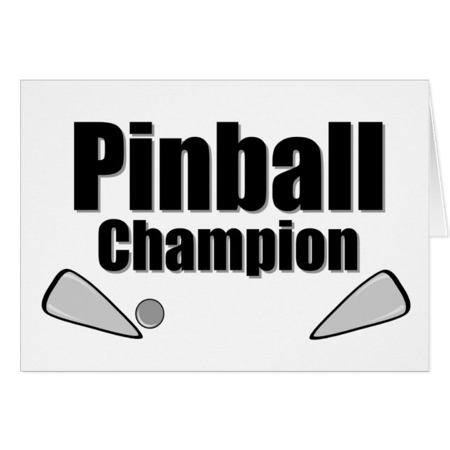 Pinball Champion Hälsningskort (Framsidan Horizontal)