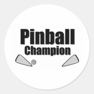 Pinball Champion Runt Klistermärke