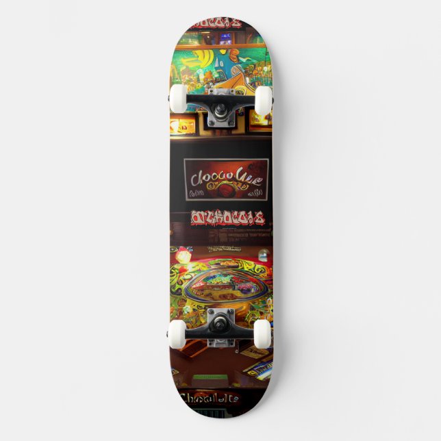 Pinball ’Chocolate Cafe Brun’ Mini Skateboard Bräda 18,5 Cm (Framsida)