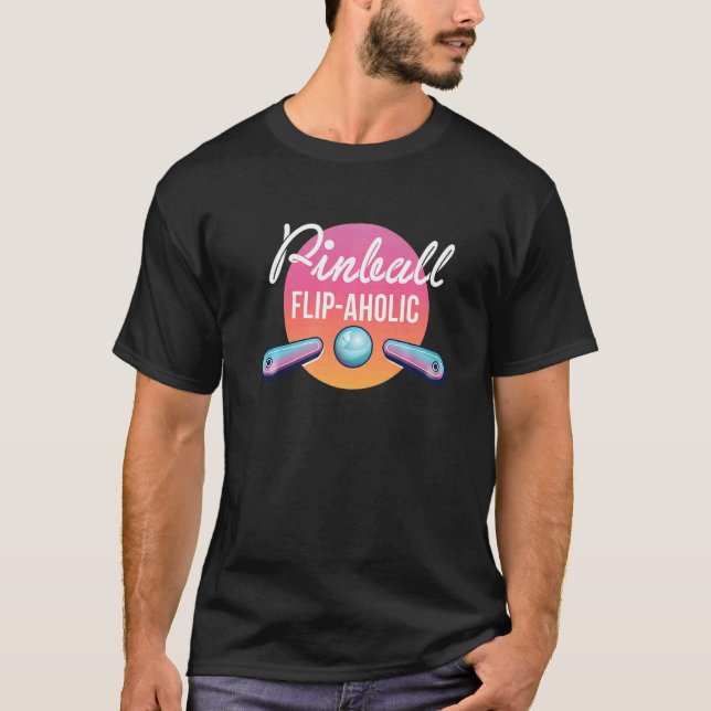 Pinball Flip Aholball Maskin T Shirt (Framsida)