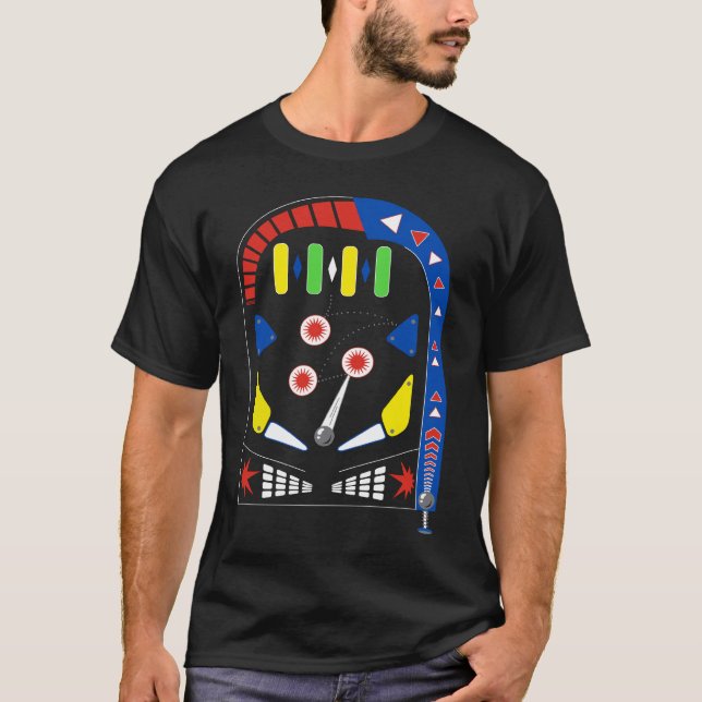 Pinball-guiden Tee Shirt (Framsida)